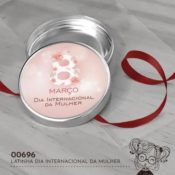 Latinha Adesivada Dia Internacional da Mulher - 00696