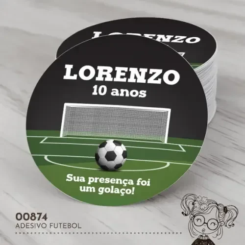 Adesivo Redondo Futebol - 00874