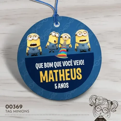 Tag Redonda Minions - 00369