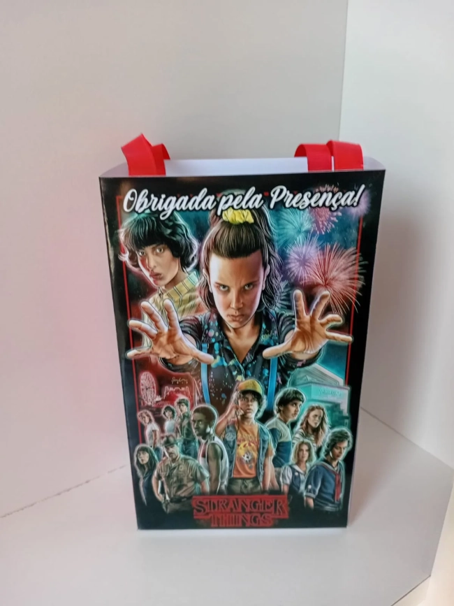 Sacolinhas Personalizadas Stranger Sthings para Lembrancinhas