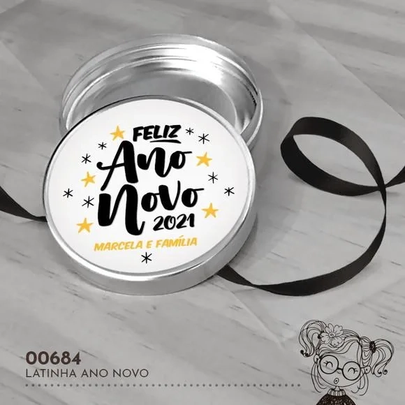 Latinha Adesivada Ano Novo - 00684