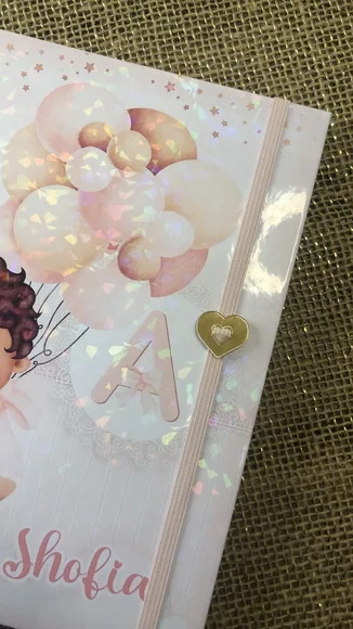 Caderneta de Saúde / Vacinação Personalizada Menina Balões
