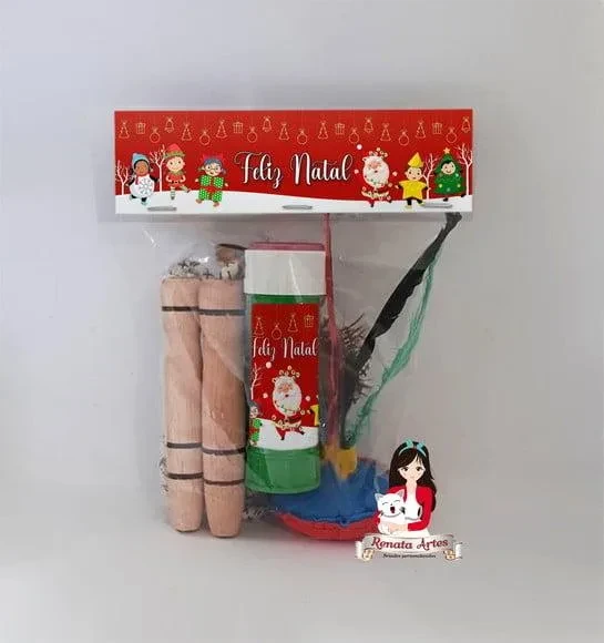 Kit Lembrancinha com Bolha de Sabão de Natal Novo