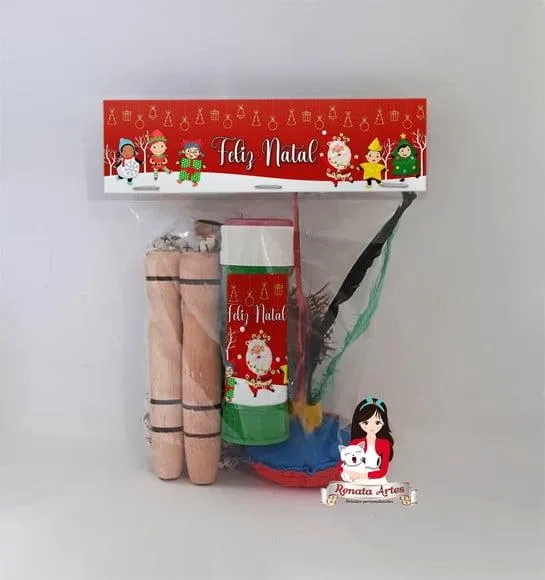 Kit Lembrancinha com Bolha de Sabão de Natal Novo