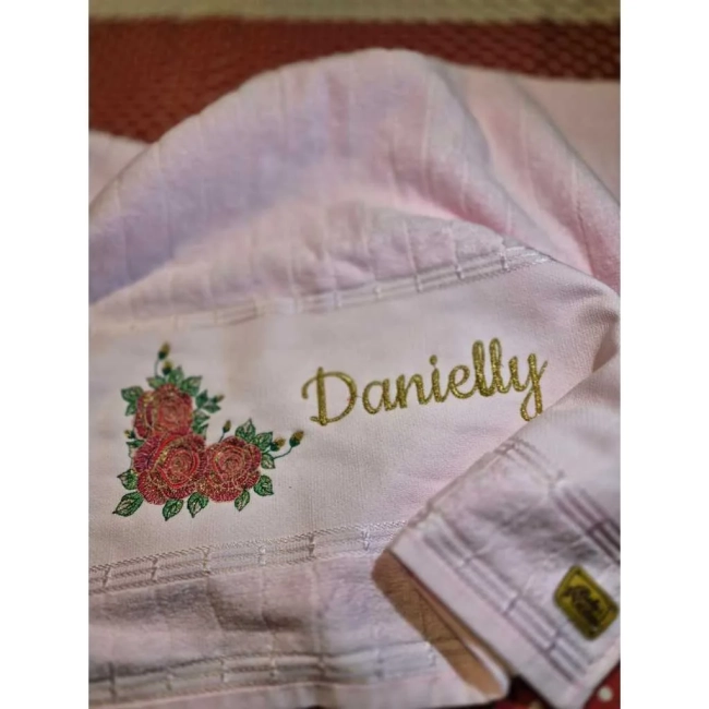 Toalha De Banho Artesanal Personalizada Belo Ponto