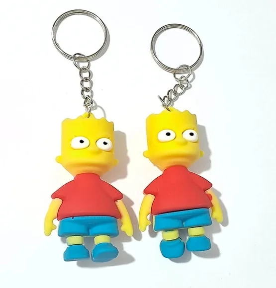 Chaveiro Bart Simpson Emborrachado Pacote com 2 Unidades
