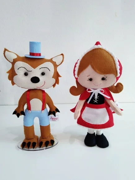 Combo Chapeuzinho Vermelho Lembrança ou Centro de Mesa 10pçs