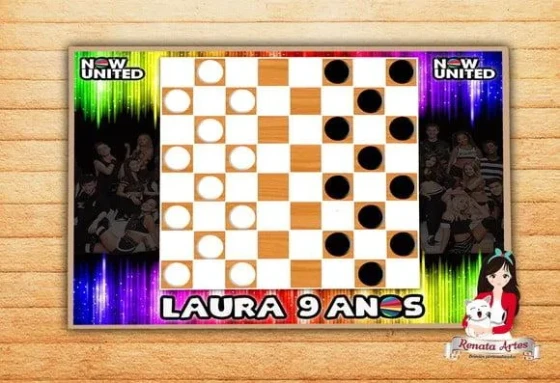 Jogo de Damas Personalizado Now United