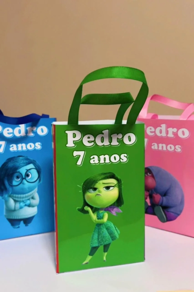 Sacolinhas Personalizada Divertidamente Lembrancinhas Para Aniversário