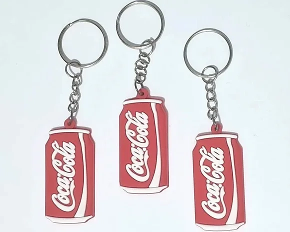 Chaveiro Coca Cola Emborrachado Pacotes com 6 Unidades