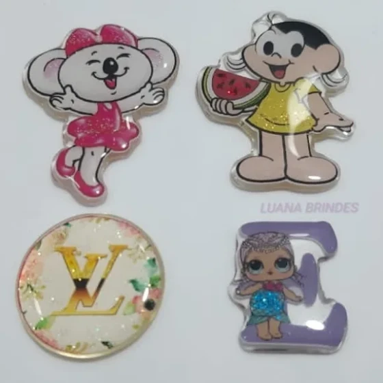 Apliques Variados de Resina - Pct c/ 10 Unidades