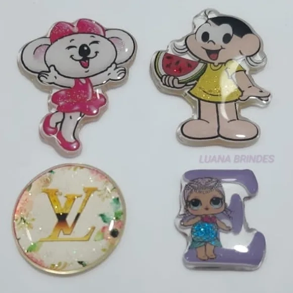 Apliques Variados de Resina - Pct c/ 10 Unidades