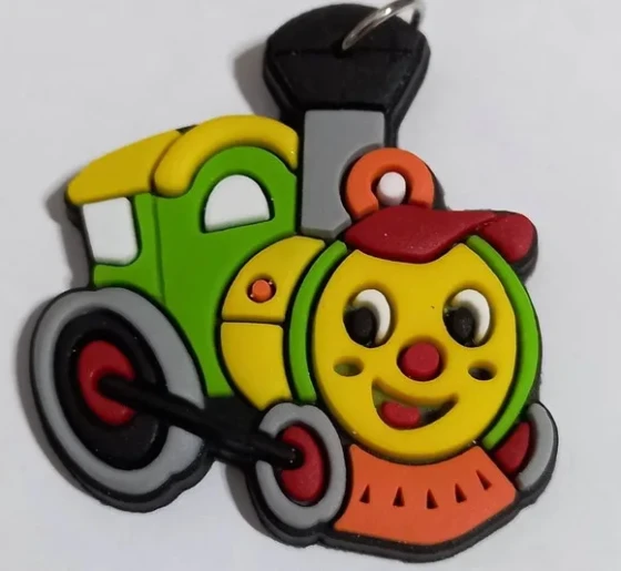 Pingente Trenzinho Emborrachado- 6 Peças