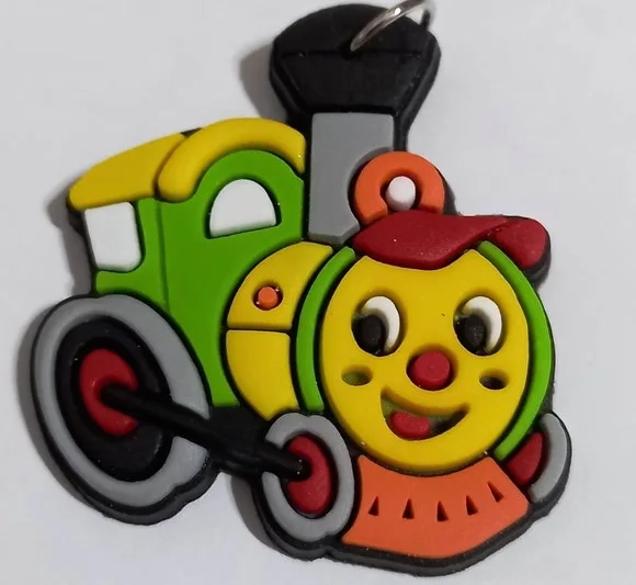 Pingente Trenzinho Emborrachado- 6 Peças