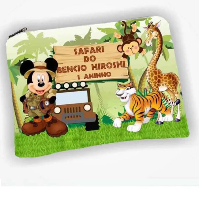 Necessaire Personalizada lembrancinhas do Mickey Safari