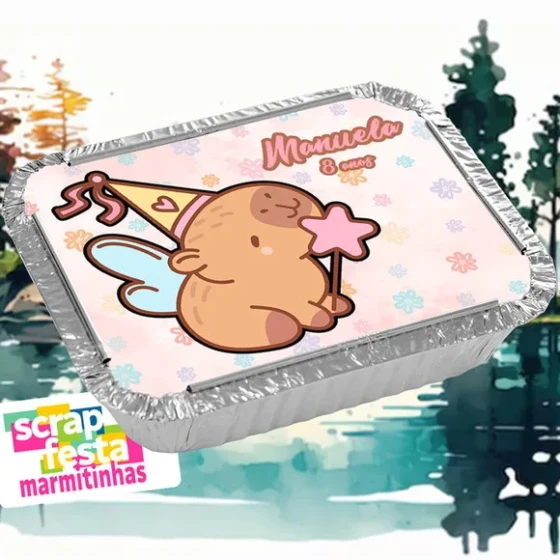 Marmitinha Personalizada Festa Capivara Cute