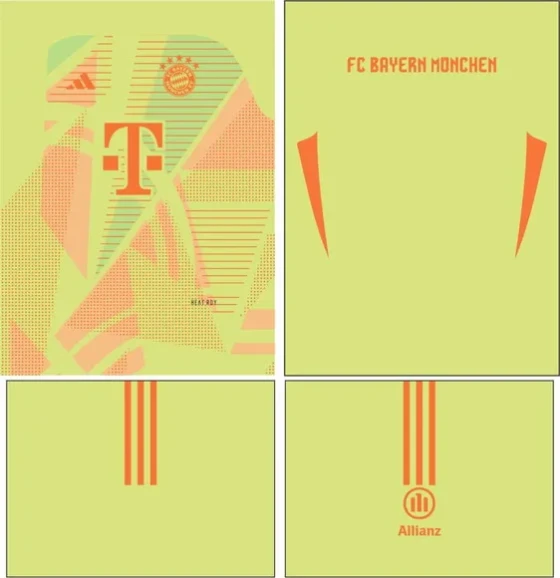 Arte Vetor Camisa Bayern Munchen Goleiro 2024-25