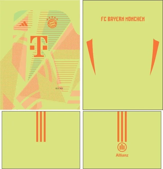Arte Vetor Camisa Bayern Munchen Goleiro 2024-25