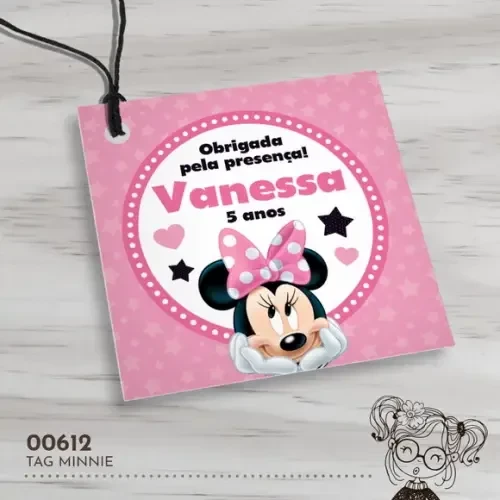 Tag Quadrada Minnie - 00612