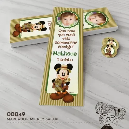 Marcador de Livro Mickey Safari - 00049