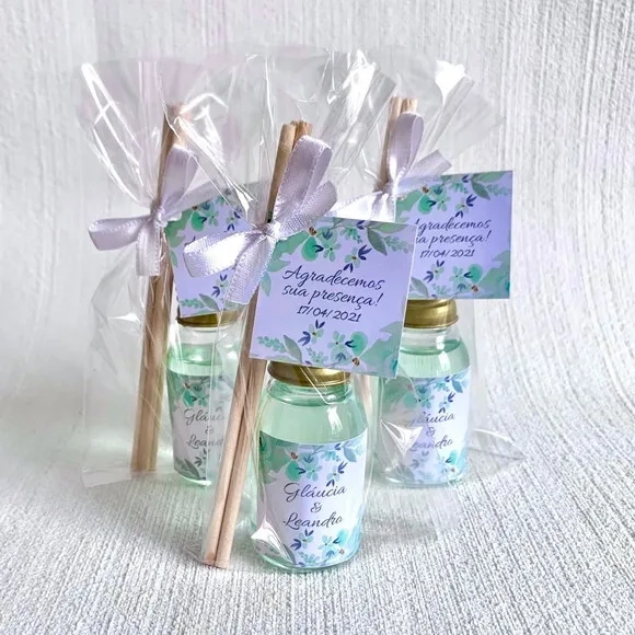 Lembrancinha Casamento Aromatizador Floral Verde