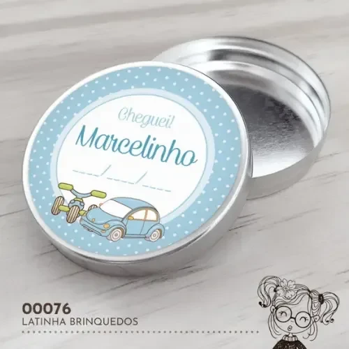 Latinha Adesivada Brinquedos - 00076