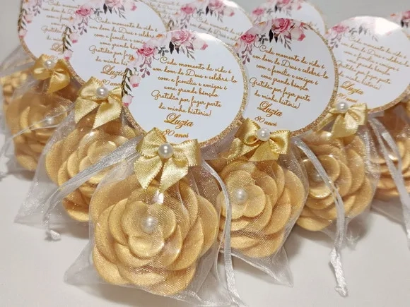 Lembrancinha Aniversário 80 Anos: Sabonete Flor Camélia Luxo
