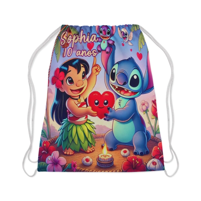 Mochilinha Personalizada para lembrancinhas Lillo e Stitch