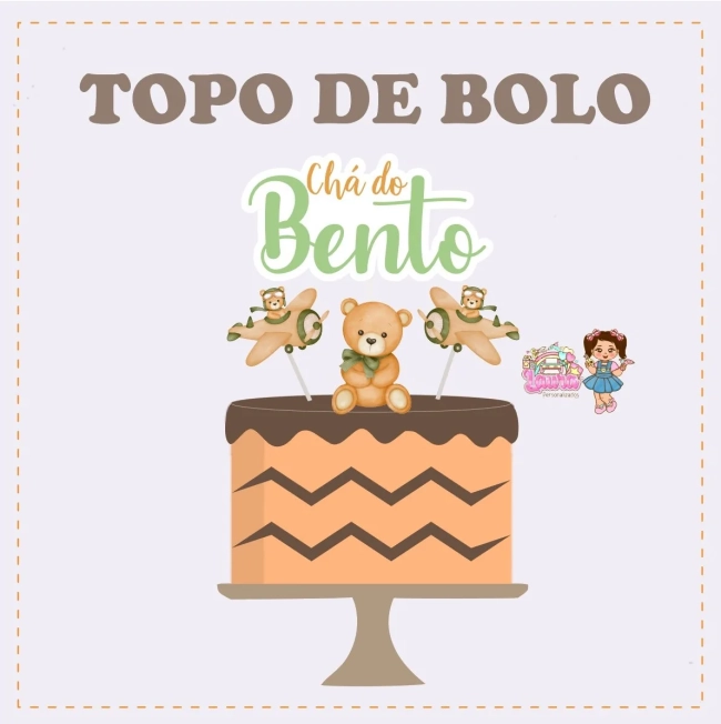 Kit Festa Só Um Bolinho CHÁ DE BEBÊ VERDE - Decoração de Festa