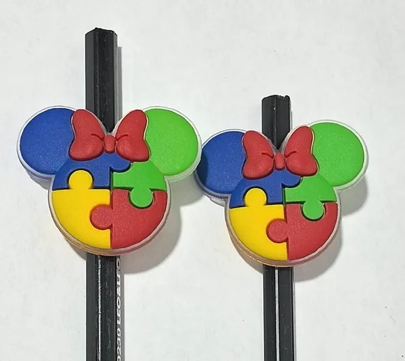 Lápis C/ponteira Minnie Símbolo Autismo - 6 Unidades