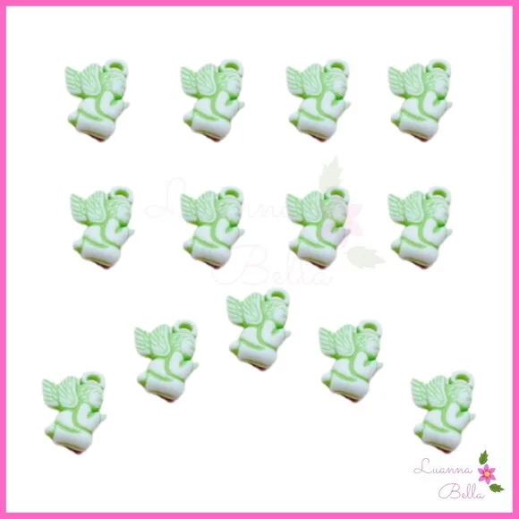 Pingente Anjinho Verde - Pct C/ 30 Unidades