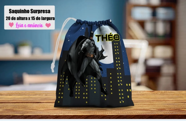 Saquinho Supresa para lembrancinhas do Batman