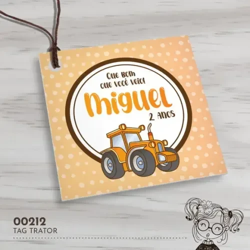 Tag Quadrada Trator - 00212