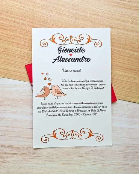 Convite Casamento com Renda