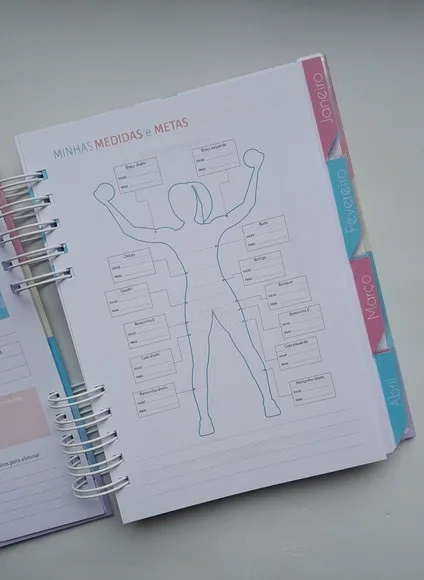 Planner Fitness Mod 01 + Divisórias - Escolha a Capa