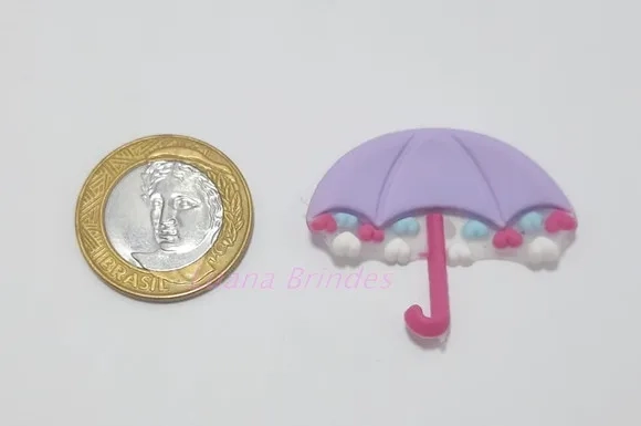 Aplique de Guarda Chuva emborrachado - pct com 9 unidades