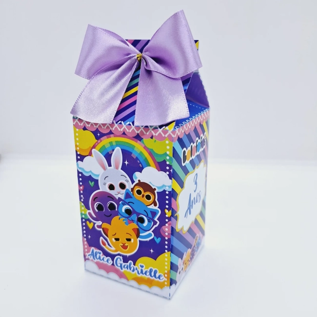 PEGUE E MONTE - Kit Festa BOLOFOFOS LILÁS - Decoração de Festa - Caixinhas Personalizadas