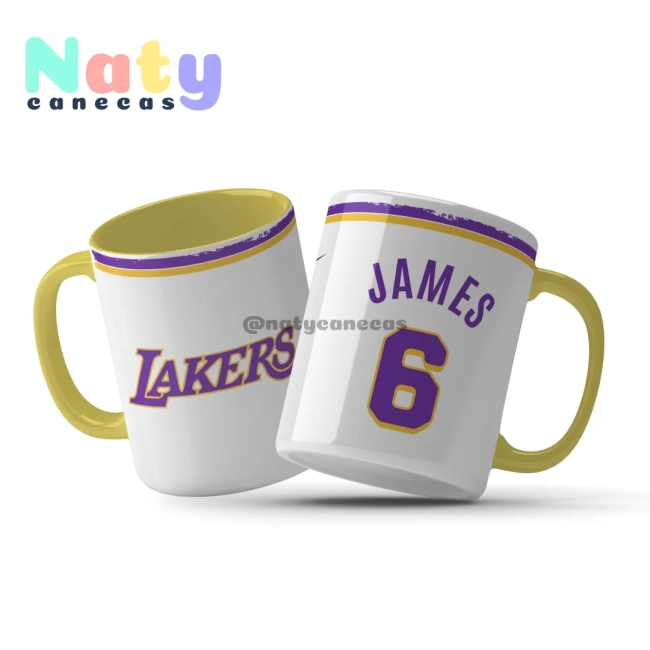 Caneca NBA Lakers Personalize com Nome e Número