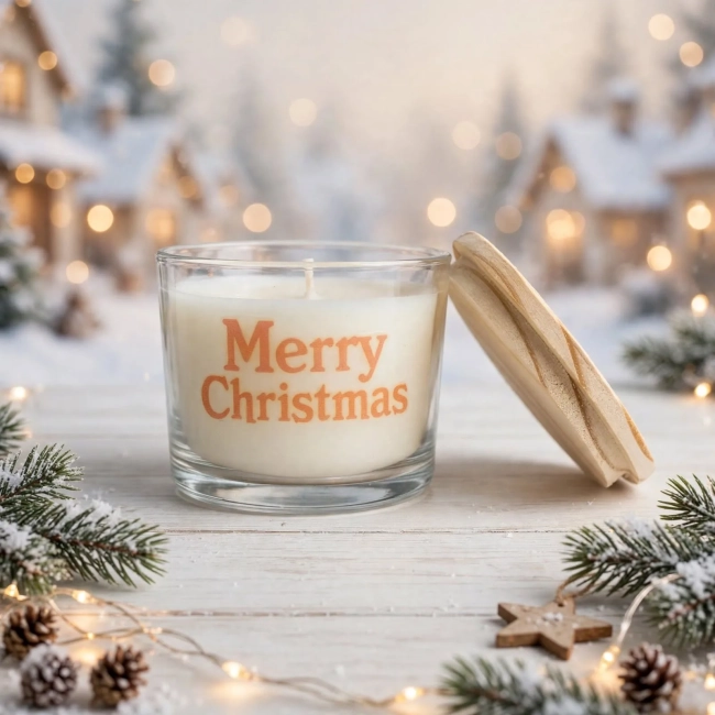 Vela Aromática no Copo Personalizada Natal Ursinho Pooh, Trabalhamos com outros temas - Informar  tema no chat