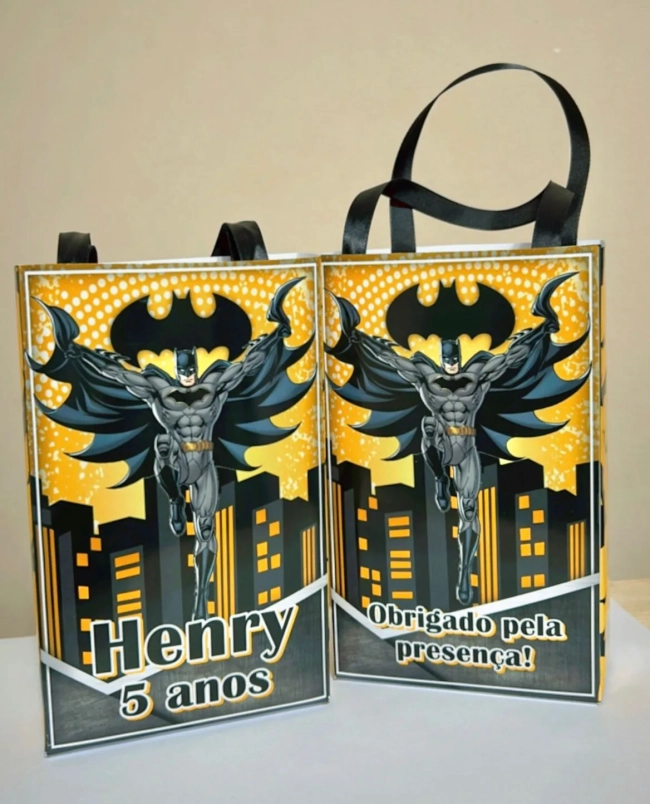 Sacolinhas Personalizada Batman Lembrancinhas Para Aniversário