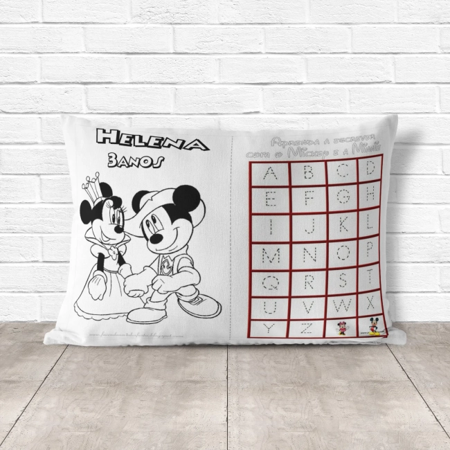 Almofada de Colorir  com atividades Pinte e Lave do Mickey