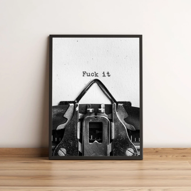 Quadro Máquina de Escrever Frase Engraçada 2676