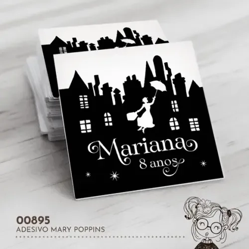 Adesivo Quadrado Mary Poppins - 00895