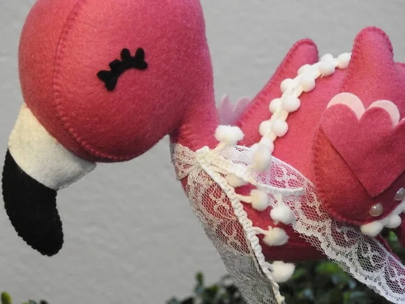 Flamingo 3d em Feltro - Quer Comprar? Chamar Chat