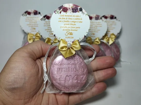 Lembrancinha de Aniversário: Sabonete Desejos de Gratidão P