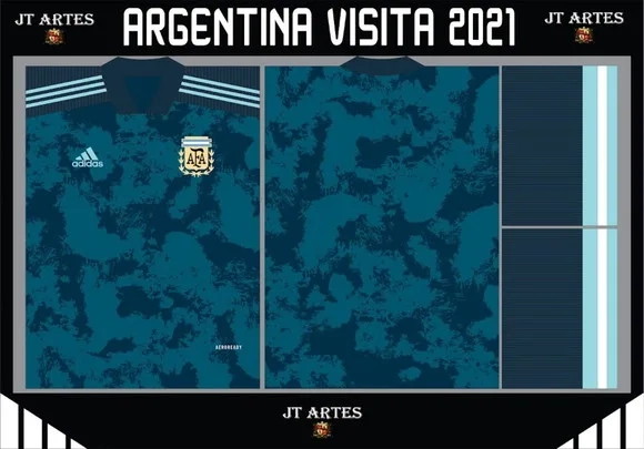 Vetor Camisa da Argentina Visita 2021