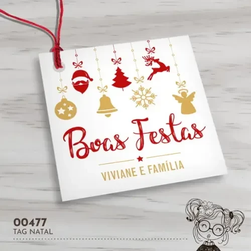 Tag Quadrada Natal - 00477