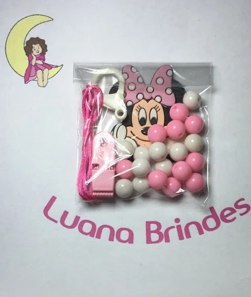 Kit Prendedor de Chupeta minnie 1 Kit.