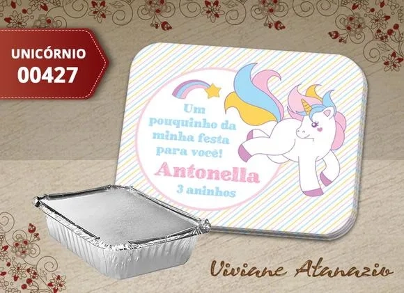 Adesivo Marmitinha Unicórnio - 00427