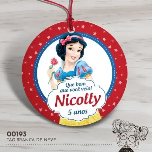 Tag Redonda Branca de Neve - 00193